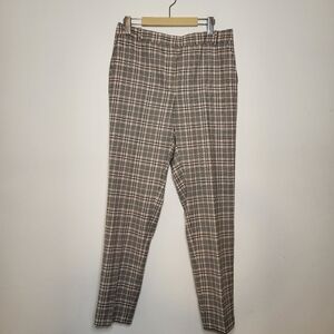 Massimo Dutti Plaid Light Wool Pant Size 8